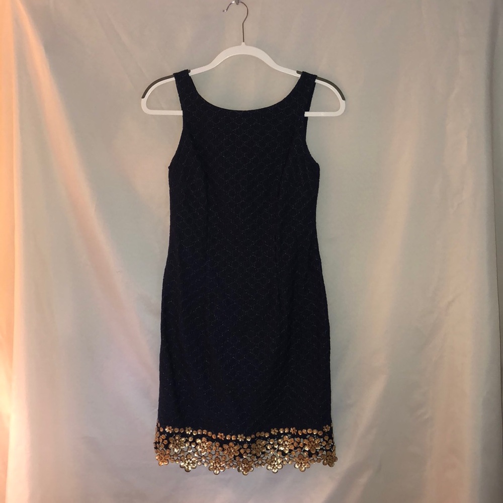 Lilly Pulitzer Dawson Navy Cocktail Dress Size 0